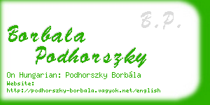 borbala podhorszky business card