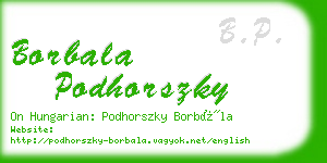 borbala podhorszky business card